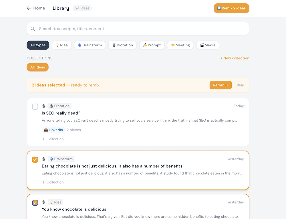 Zinggit idea library